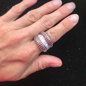 925 Sapphire Lips Ring